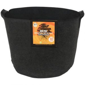 Gro Pro® Essential Round Fabric Pots with Handles - Black